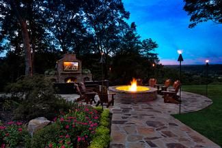 Landscape lighting - tiki torches
